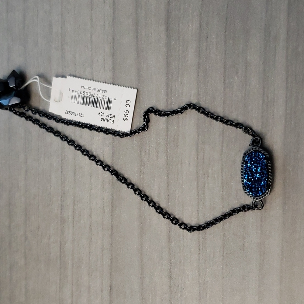 Kendra Scott Eliana Navy Gunmetal Bracelet